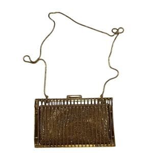 Zara Limited Edition rhinestones w/metallic cage crossbody.